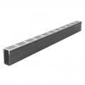 Product ACO Threshold Drain A15 Drain Channel With Silver Aluminium Grate 1m