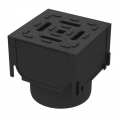 Product ACO HexDrain A15 Corner Unit With Black Plastic Grating