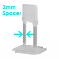 PREMTOOL Tile Levelling System Tall Clip 2mm Spacer x100 TLS-C20L