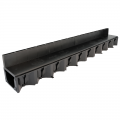 Product ACO HexDrain Brickslot A15 Drain Channel With Slotted Black Plastic Grating 1m
