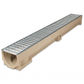 Product ACO RainDrain A15 External Drain Channel With Galvanised Steel Grating 1m