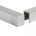 PREMTOOL Square Edge BRUSHED Silver External Tile Trim Corner (1 Pack)