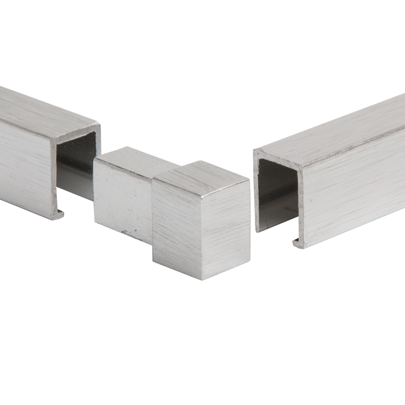 PREMTOOL Square Edge BRUSHED Silver External Tile Trim Corner (1 Pack)