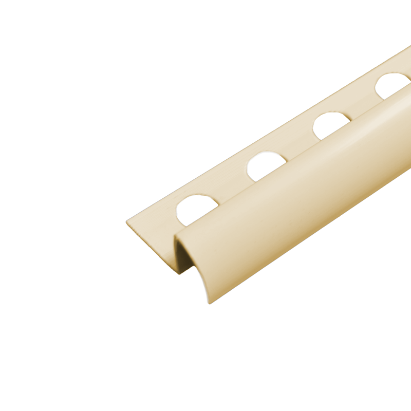 Contract Round Edge Tile Trim Ivory 2.5m | Northants Tools