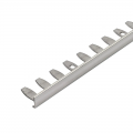 Product Dural DUROSOL Z-FLEX Bendable Straight Edge Natural Stainless Steel Tile Trim Silver 2.5m