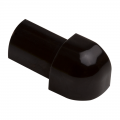 Black Powder Coated Round Edge External Corners EAC 8mm - 12mm