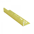 Product Genesis Brushed Brass/Gold Straight Edge Aluminium Tile Trim ESA 2.5m