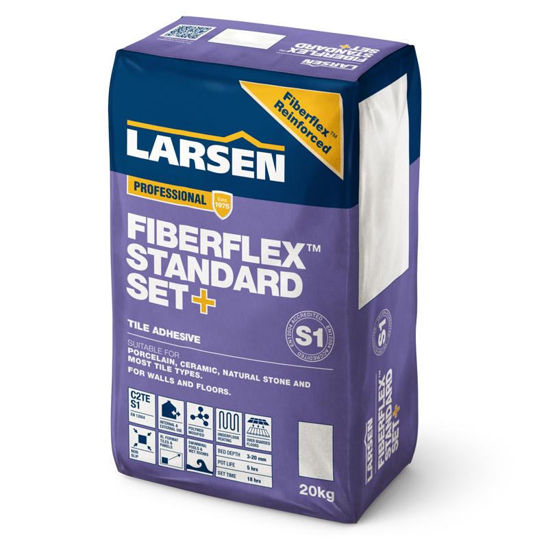 Larsen Professional Fibreflex Standard Set+ C2 S1 Tile Adhesive Grey 20kg
