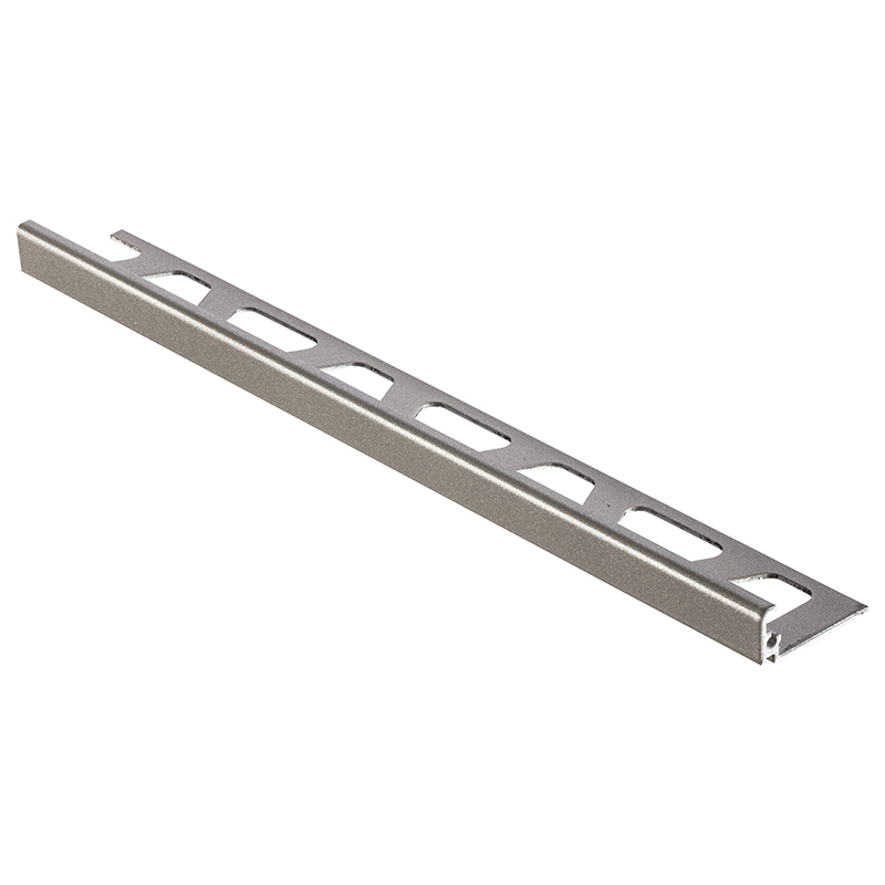 Schluter TRENDLINE JOLLY-AC Straight Edge Grey Metallic Aluminium Tile Trim 2.5m