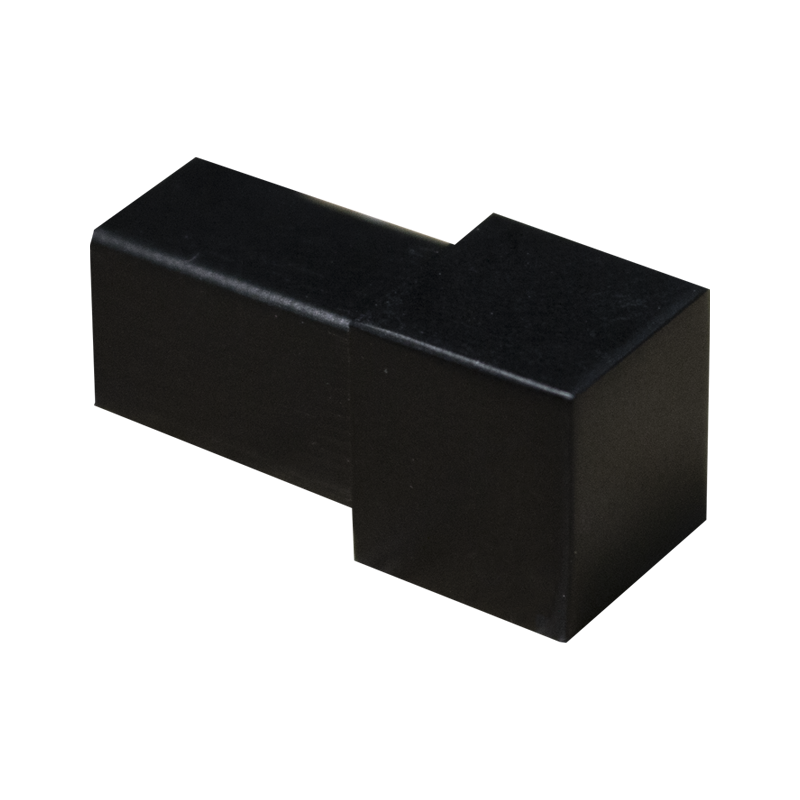 PREMTOOL Matt Black Square Edge External Tile Trim Corner (1 Pack)