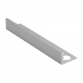 Product Genesis Straight Edge Matt Silver Aluminium Tile Trim ESA 2.5m