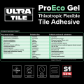 Ultra Tile ProEco Gel Standard Setting Thixotropic Flexible S1 Tile Adhesive White 20kg Half Pallet (25 Bags Tail Lift)