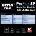 Ultra Tile Fix ProFlex SP Rapid Set Flexible S1 Adhesive Grey 20kg