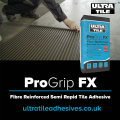 Ultra Tile Fix ProGrip FX Fibre Reinforced Semi-Rapid Flexible S1 Adhesive White 20kg Full Pallet (54 Bags Tail Lift)