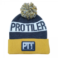 Product Pro Tiler Tools Limited Edition Beanie Bobble Hat One Size Yellow/Anthracite/White