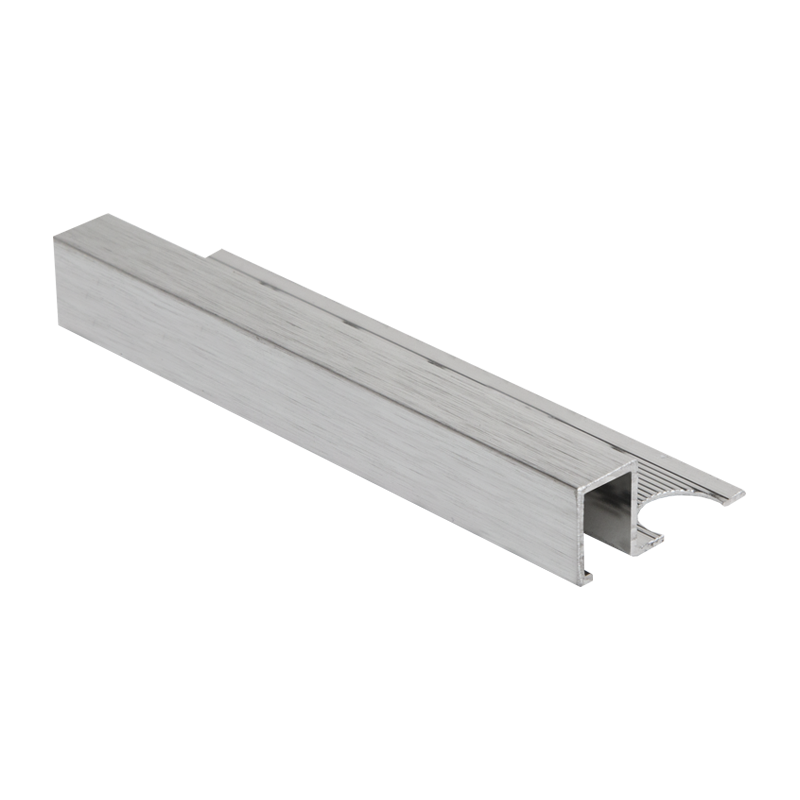 PREMTOOL Square Edge Brushed Silver Tile Trim