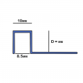 PREMTOOL Contract Metal Square Edge Polished Silver Aluminium Tile Trim 2.5m