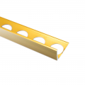 Product PREMTOOL Contract Metal Straight Edge Bright Gold Aluminium Tile Trim 2.5m