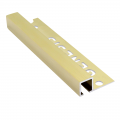 Product Genesis Brushed Gold Square Edge Aluminium Tile Trim TDP 2.5m
