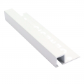 Genesis White Powder Coated Square Edge Aluminium Tile Trim TDP 2.5m