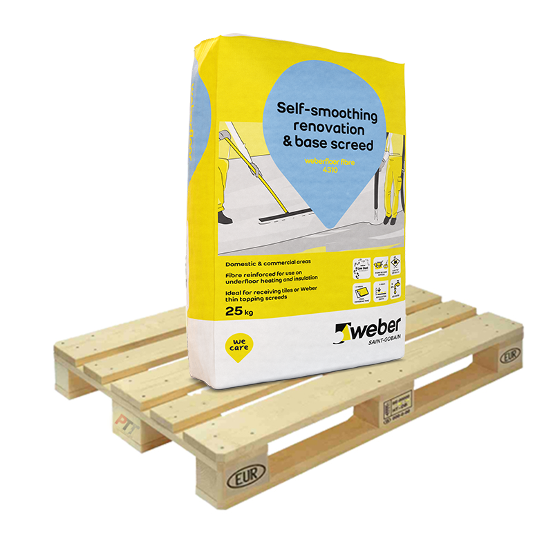 Weber Weberfloor Fibre 4310 Self-Smoothing Levelling Compound 25kg Full Pallet (40 Bags Tail Lift)