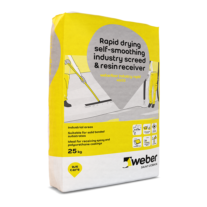 Weber Weberfloor Industry Rapid 4655 Self-Smoothing Levelling Compound 25kg