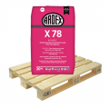 Product Ardex X 78 Flexible Semi-Pourable Standard Set Adhesive Grey 20kg Half Pallet (24 Bags Tail Lift)